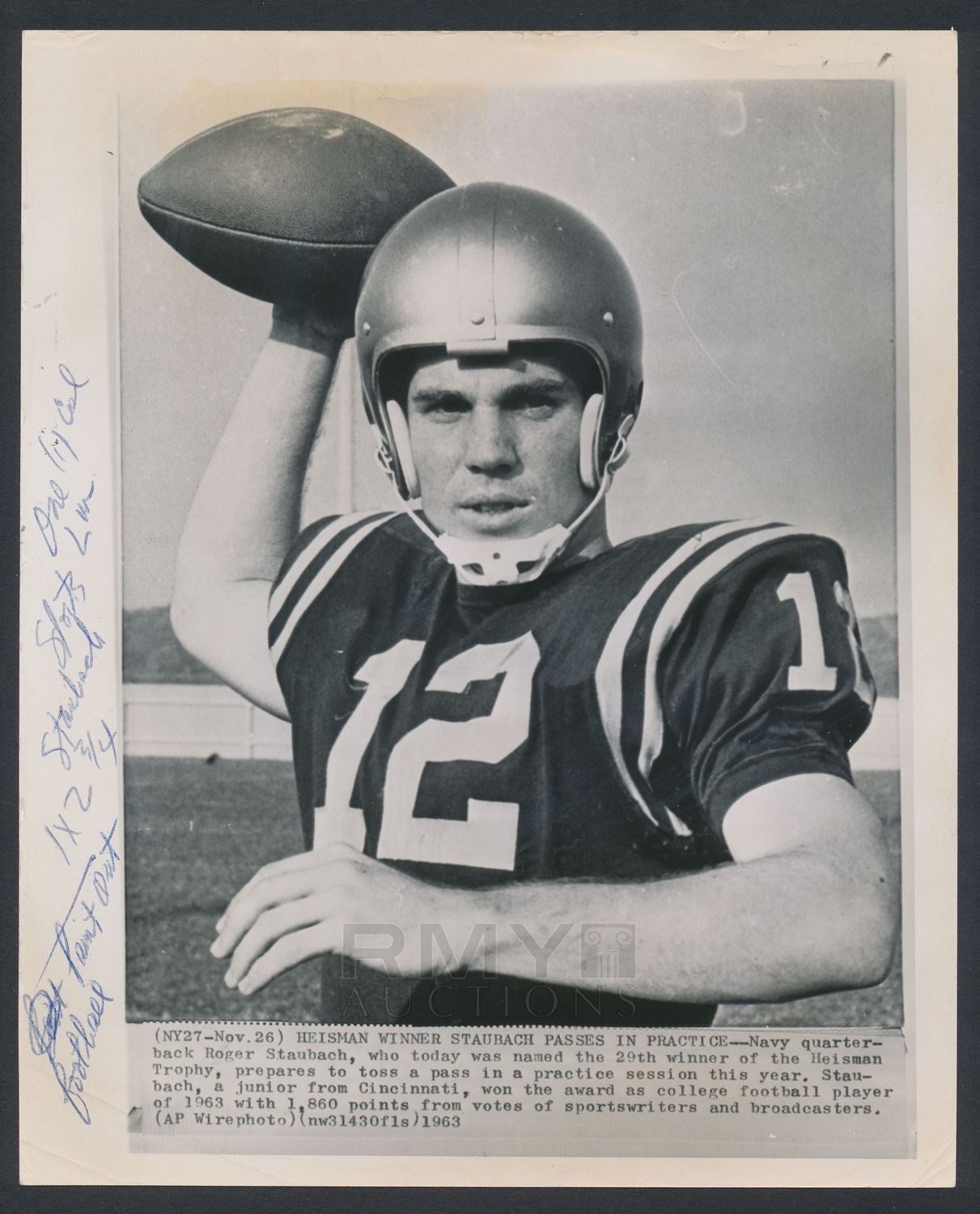 Roger Staubach, Heisman Trophy winner for 1963.