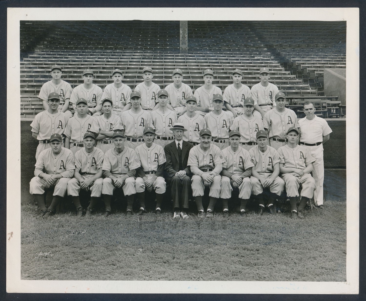 Lot # 63: 1945 Philadelphia Athletics Team Photo, 