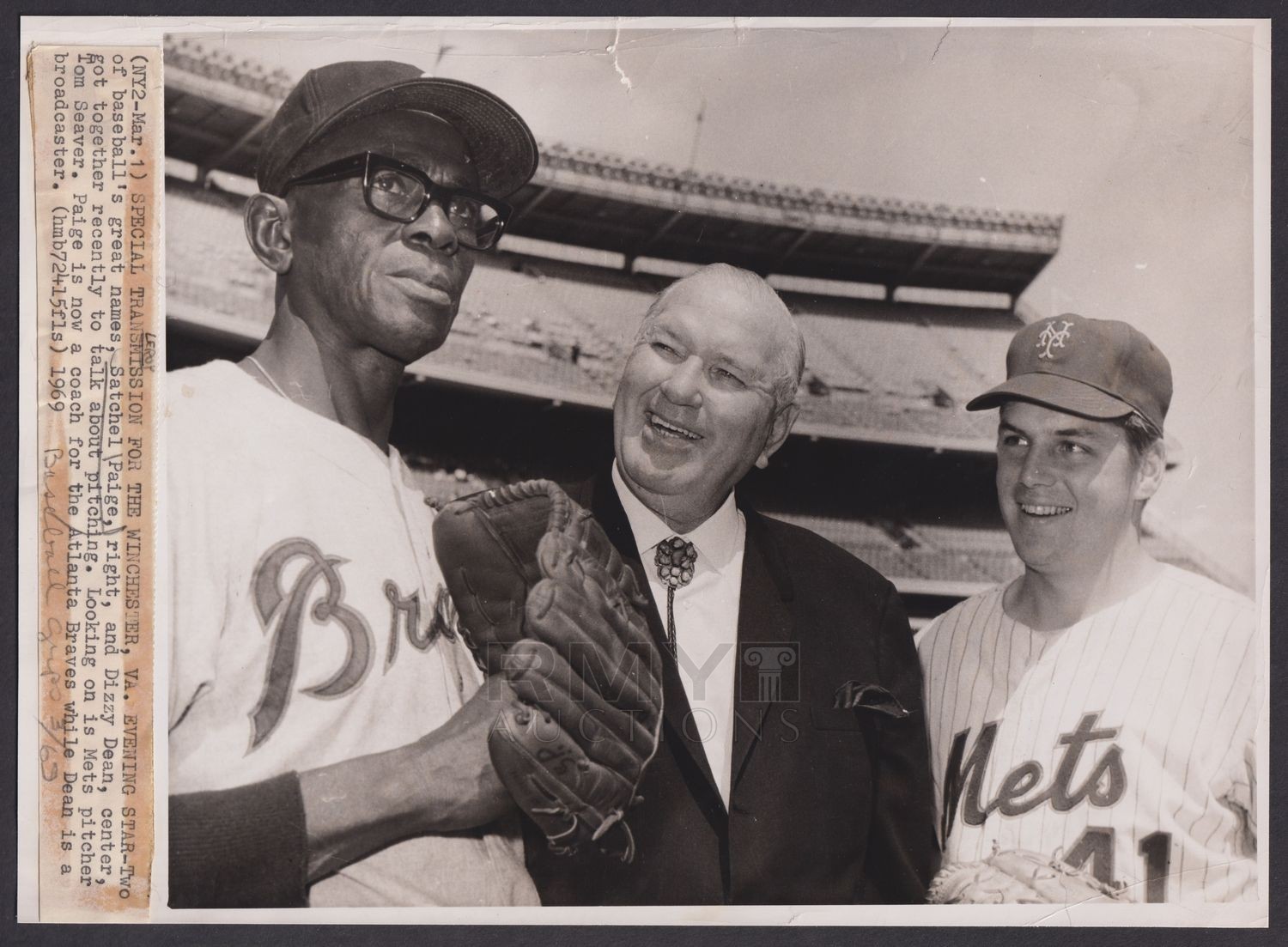 Lot Detail - Satchel Paige 1969 Atlanta Braves Spring Training